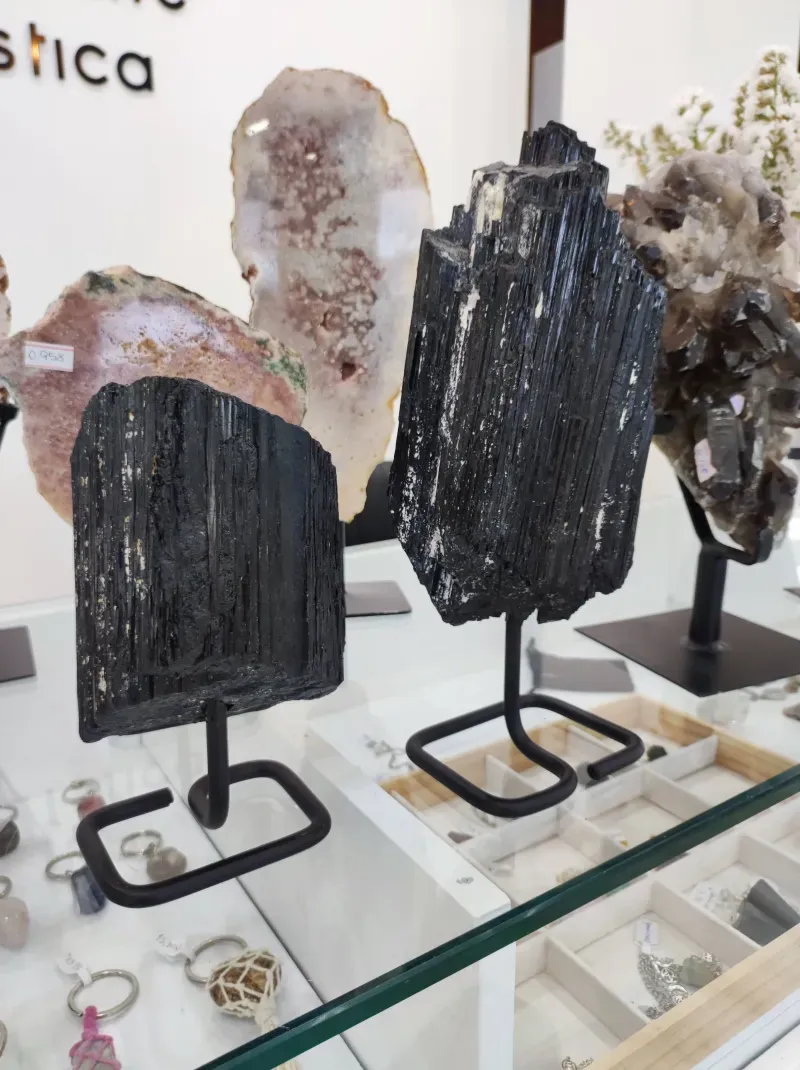 Turmalina Negra, Ametista Rosa, Quartzo Fumado